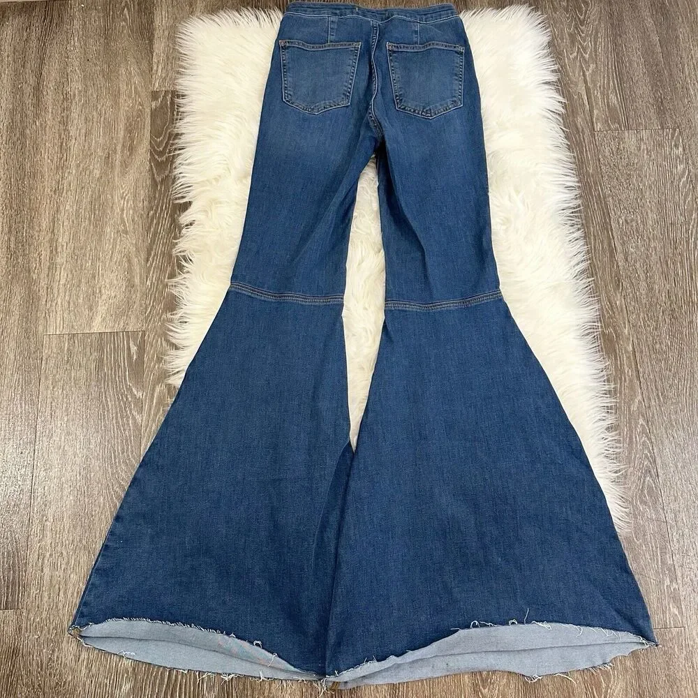 Free People Womens Float On Flare‎ Jeans Size 25R Bell Bottom 70s Hippie Boho